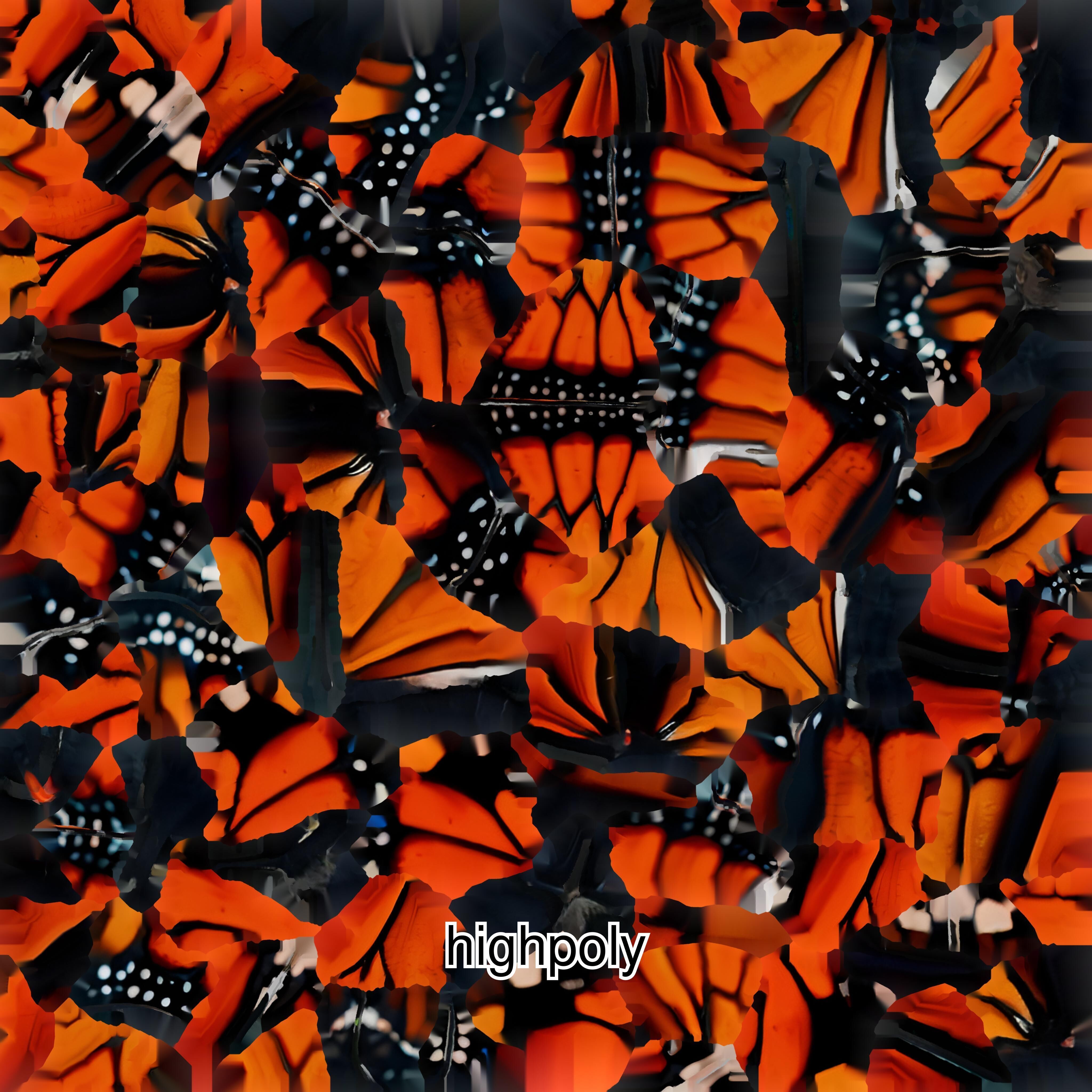 Monarch Butterfly Realistic 3D Model Low-poly 3D model_12