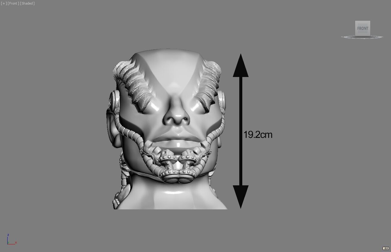 Robot human bust Headphone Stand Cyborg Robot human bust  3D print model_5