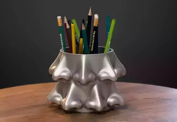 Nose pen holder Human  Nose pen holder 3D print model