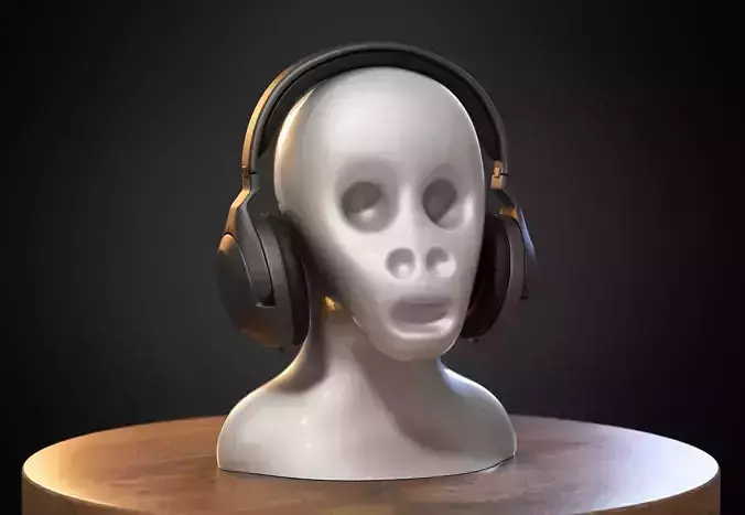 Modern alien monkey Headphone Stand Modern alien monkey  3D print model