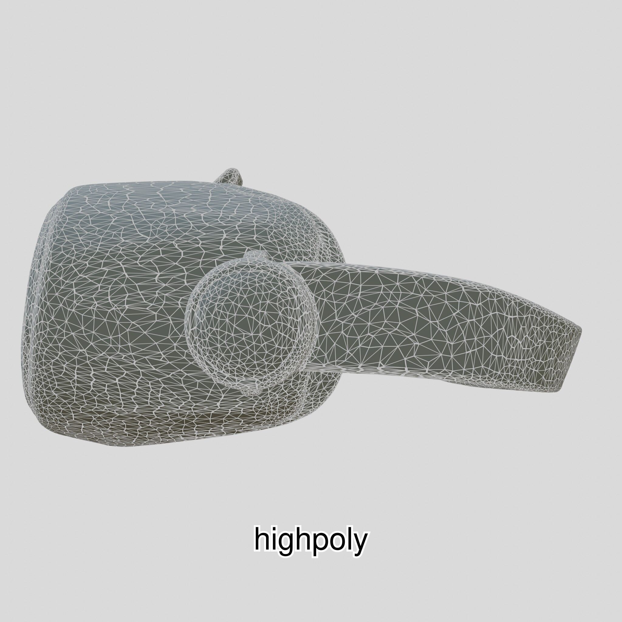 Ultra-Realistic Virtual Reality Headset Model Low-poly 3D model_10