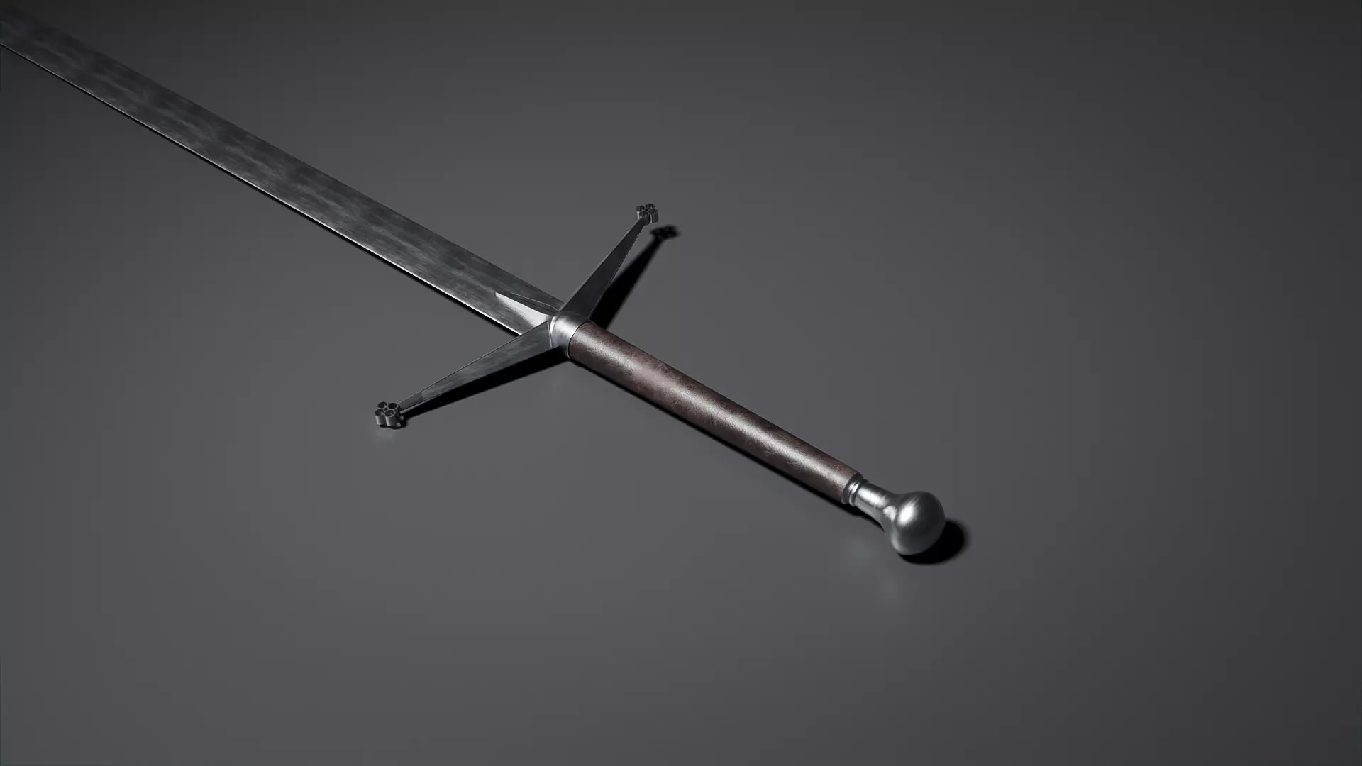 Claymore brush steel Free low-poly 3D model