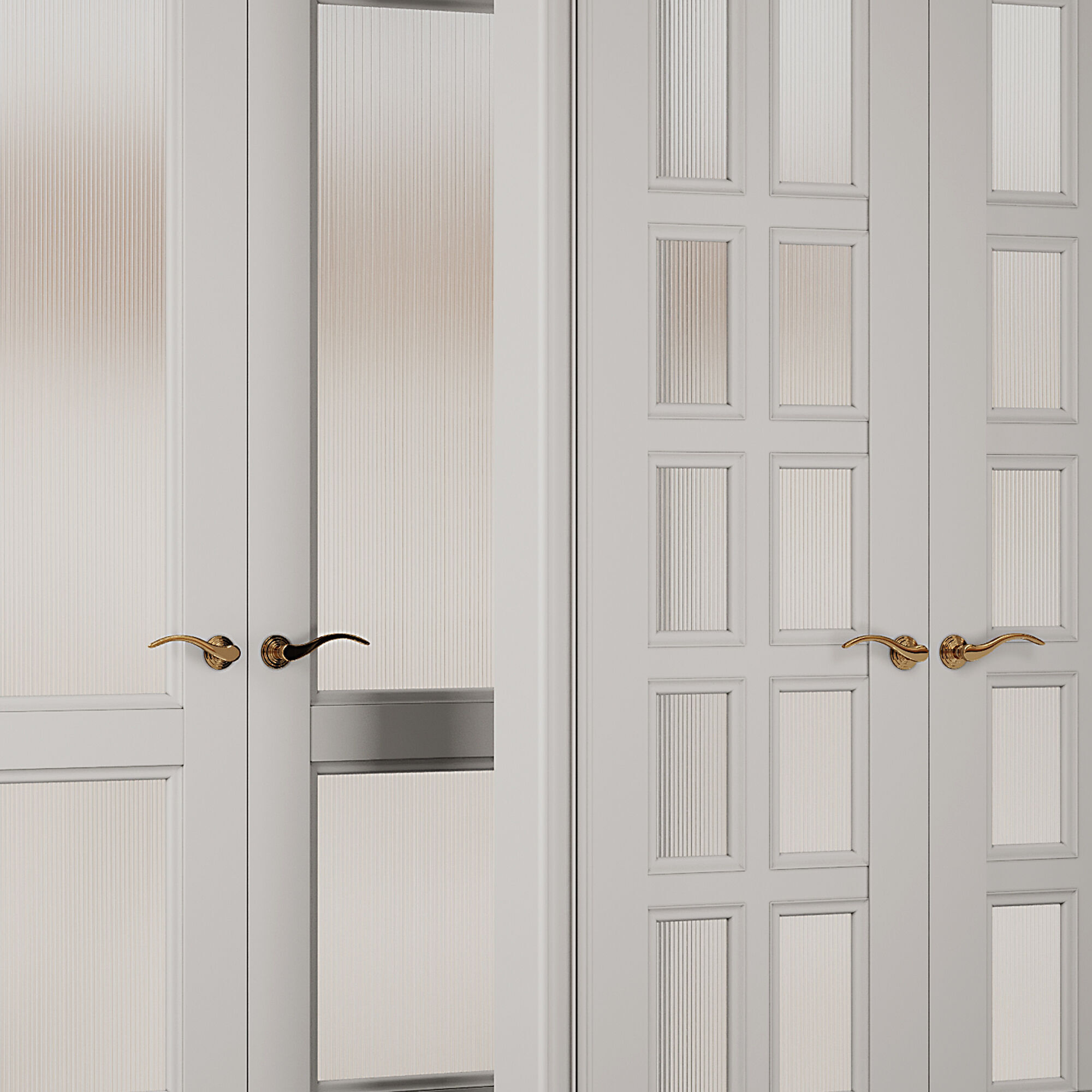 Entrance door set185 3D model_2