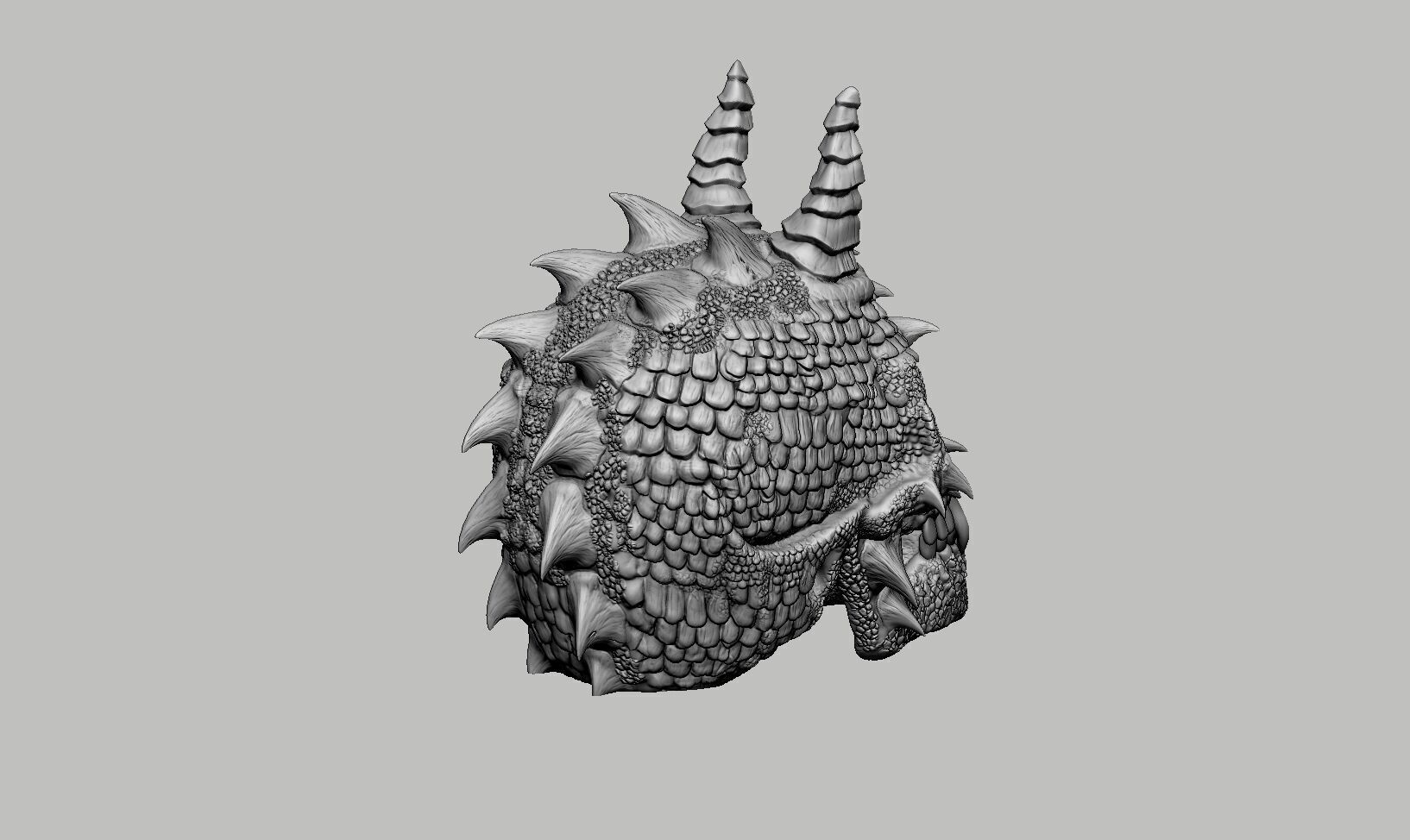 Skull dragon Headphone Stand Cyborg skull dragon Headset  3D print model_15