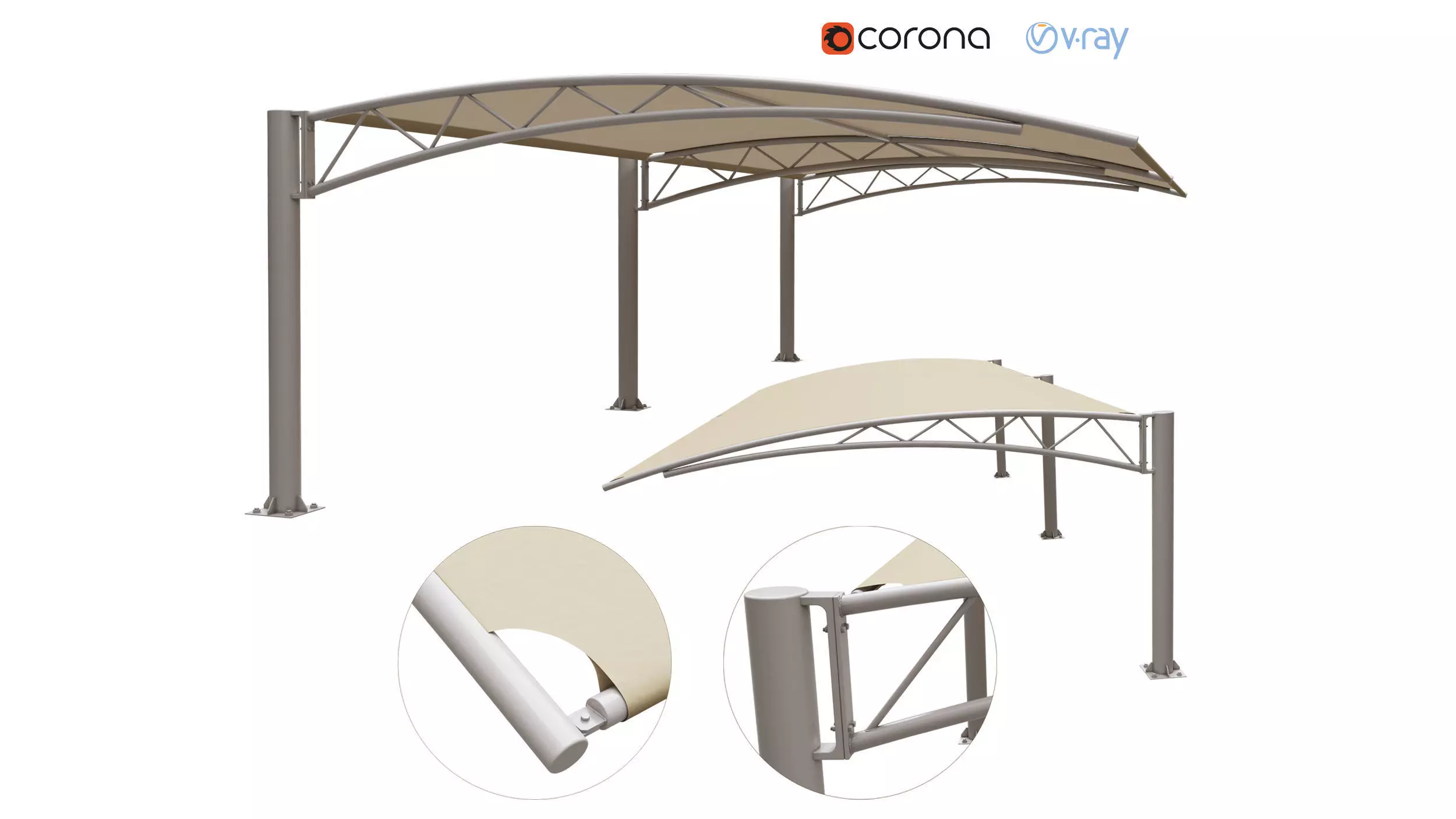 Parking Sun shade 3D model