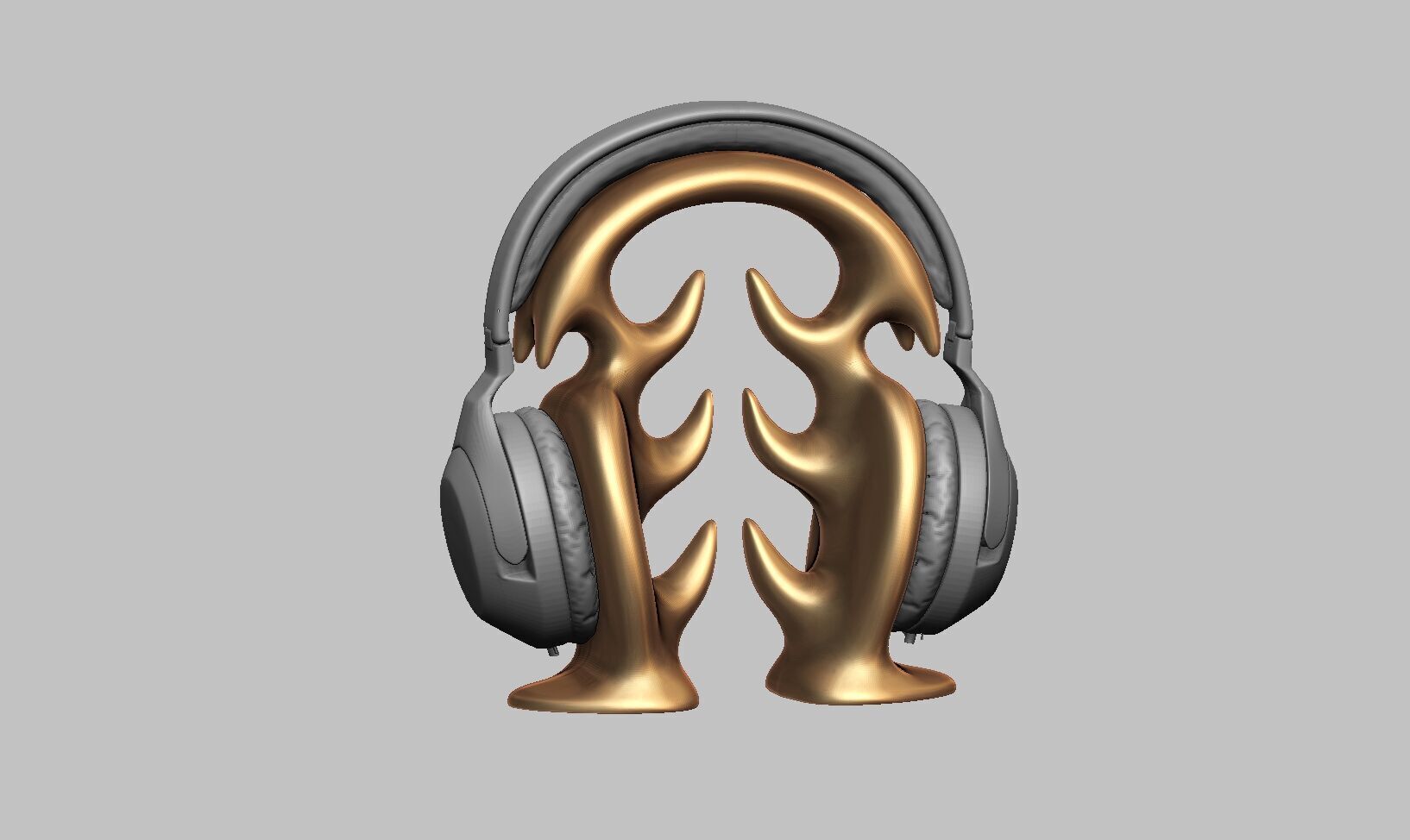 Modern Minimal Headphone Stand Headset Stand 3D print model_6