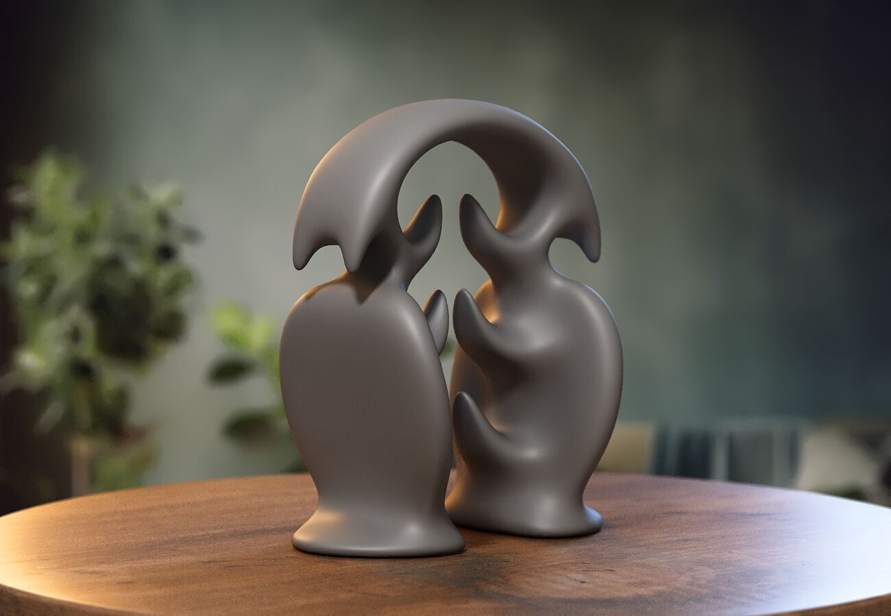 Modern Minimal Headphone Stand Headset Stand 3D print model_3