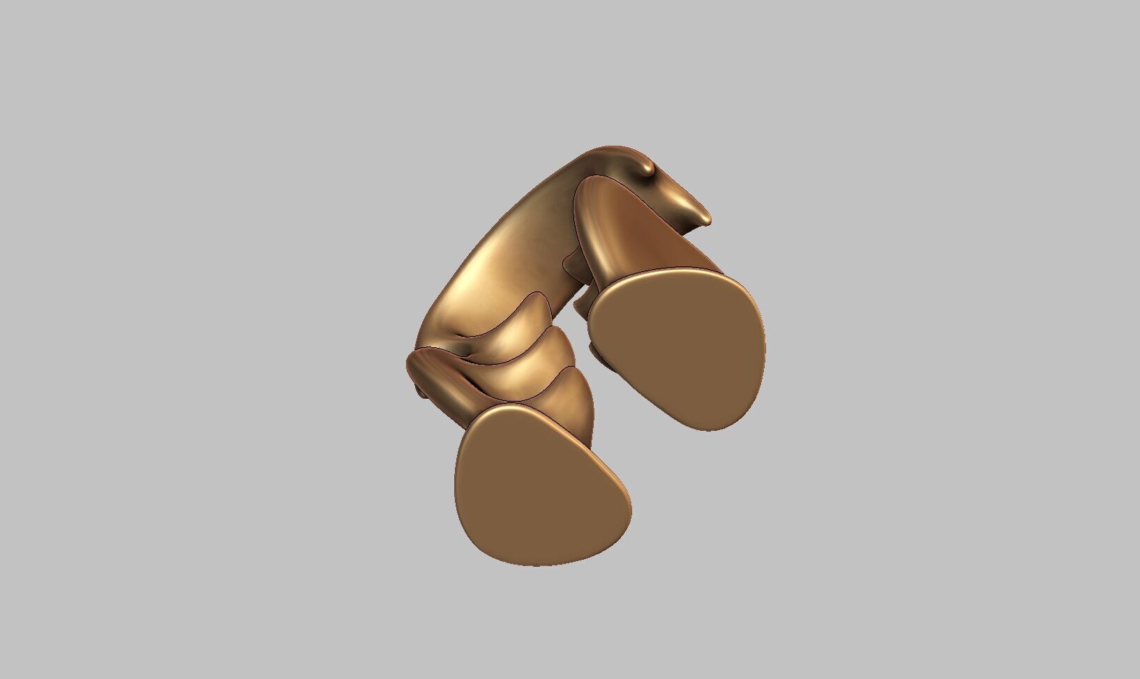 Modern Minimal Headphone Stand Headset Stand 3D print model_10