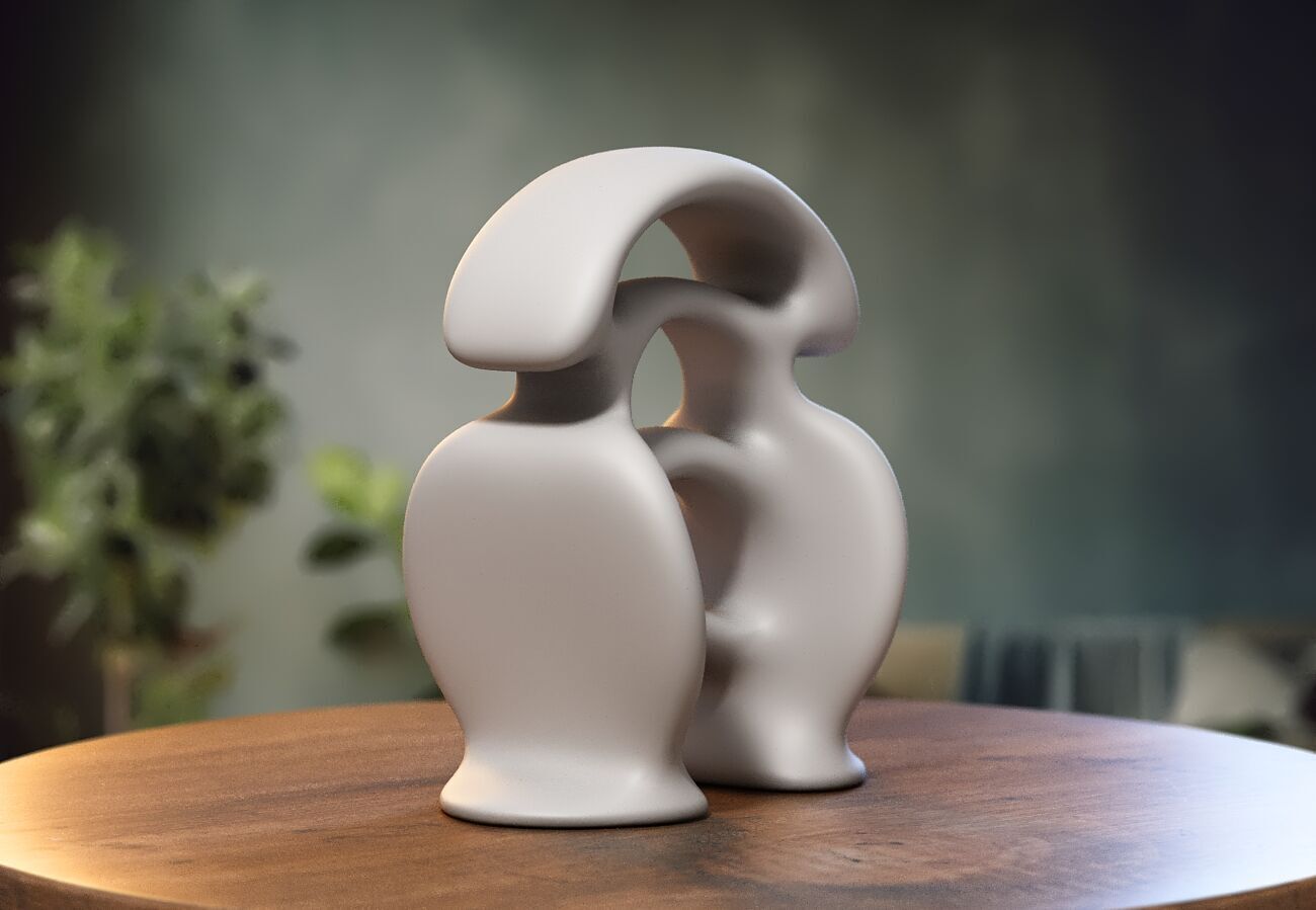 Modern Minimal Headphone Stand Headset Stand 3D print model_2