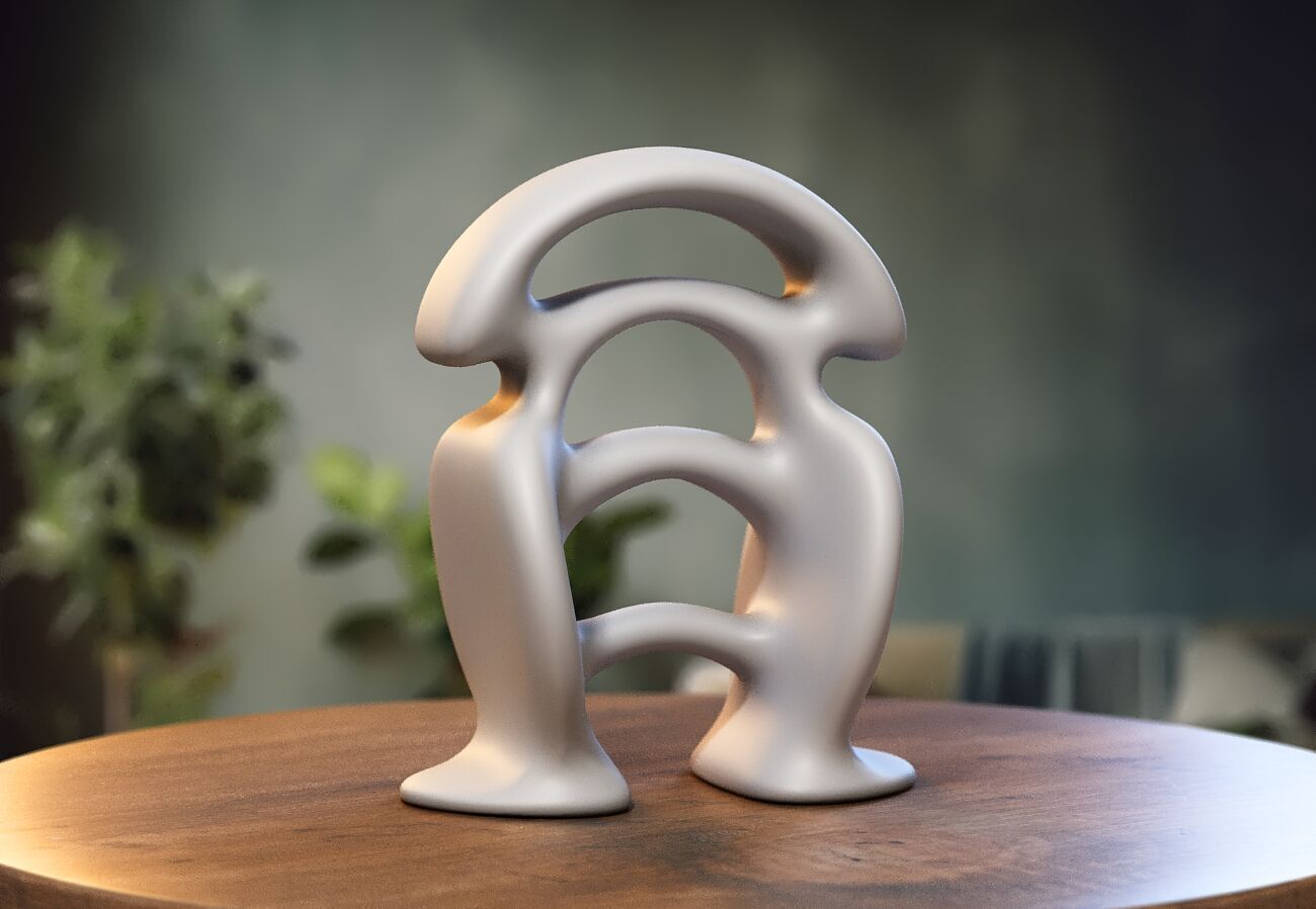 Modern Minimal Headphone Stand Headset Stand 3D print model_4