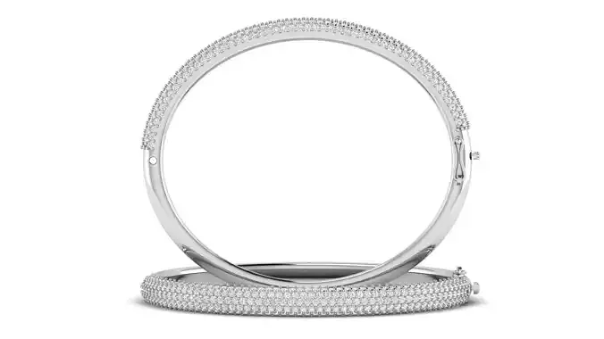 Womens Diamond Braslate with Lock Clasp 3D print model