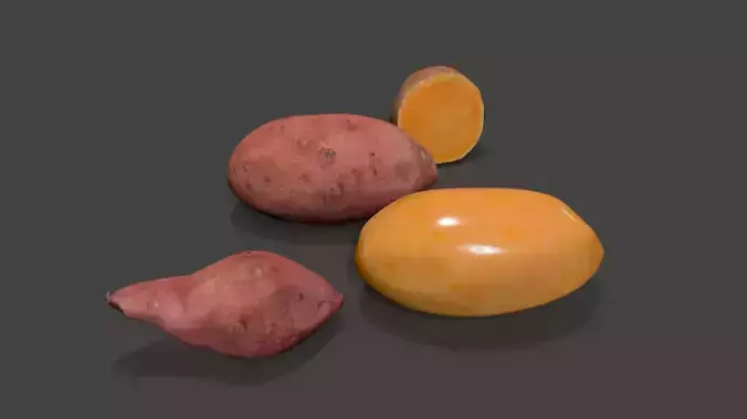 Sweet Potato Low-poly 3D model