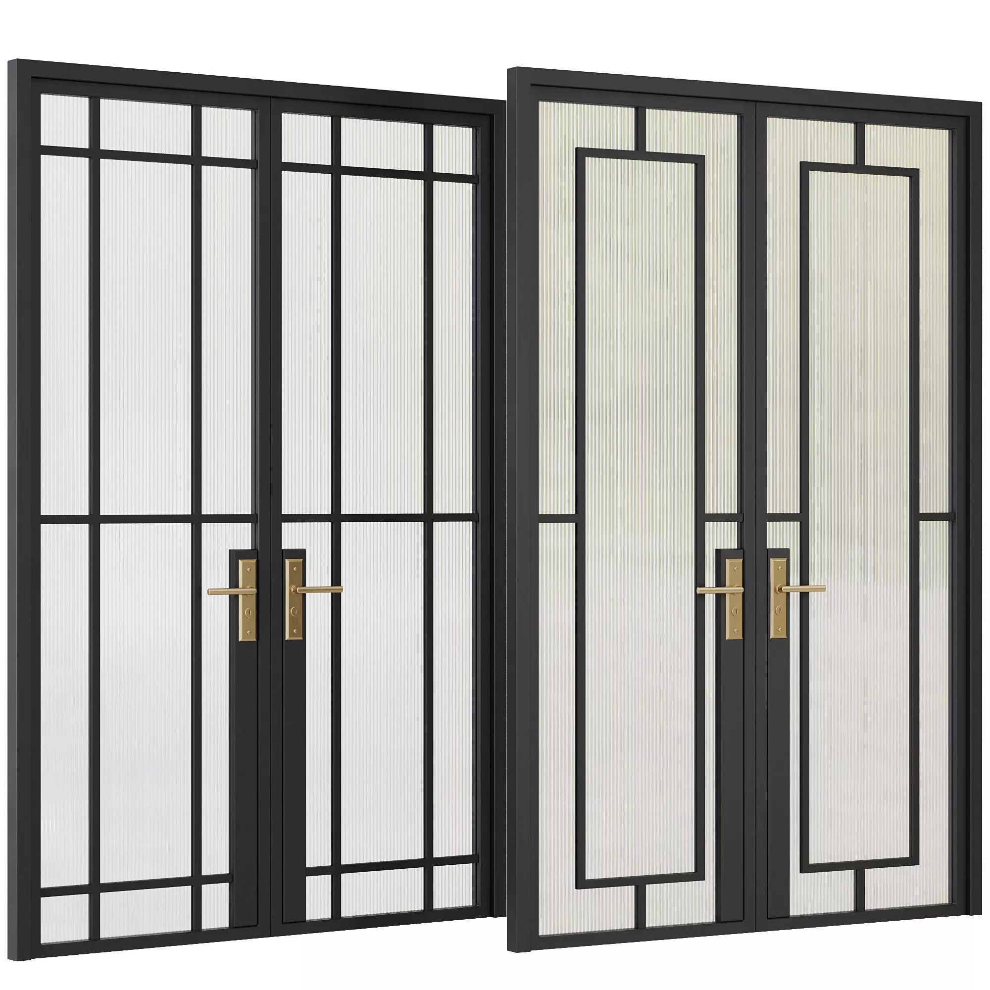 Entrance door set169 3D model_0