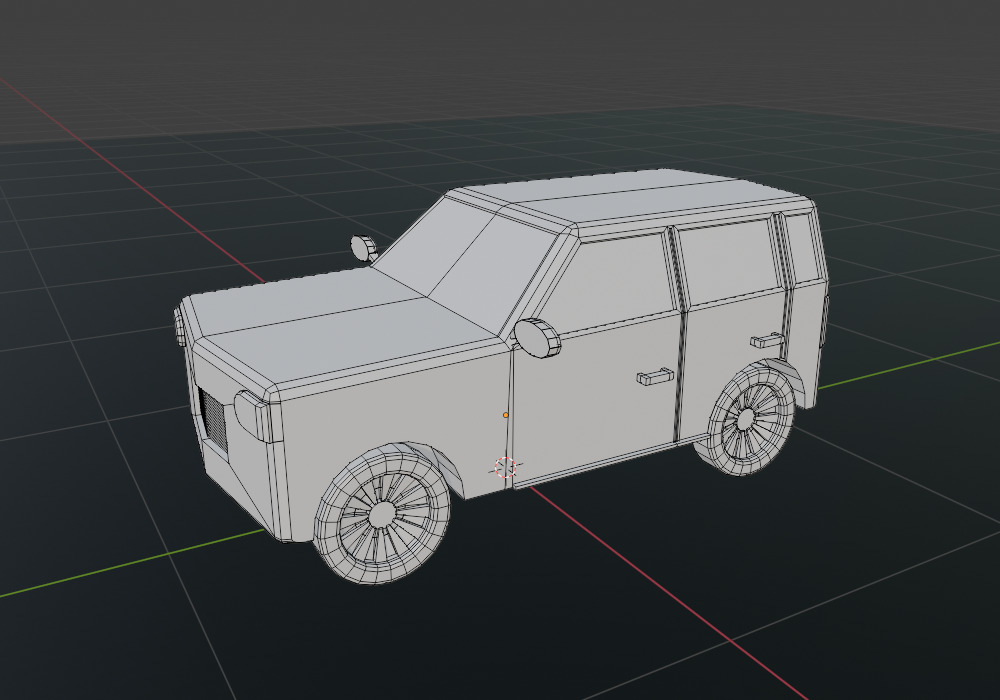 low poly jeep redy for games engine Low-poly 3D model_1