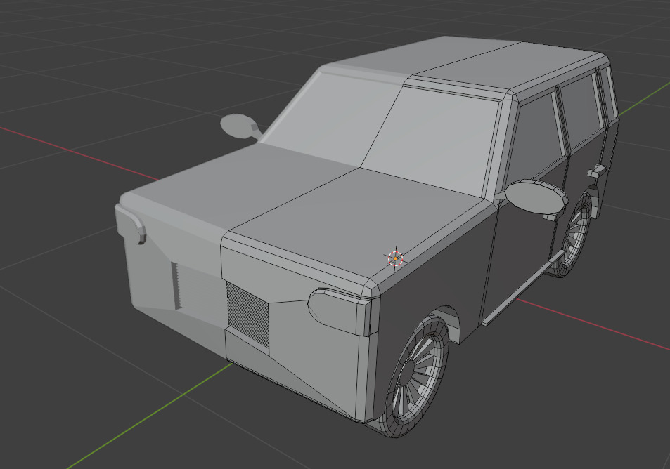 low poly jeep redy for games engine Low-poly 3D model_3