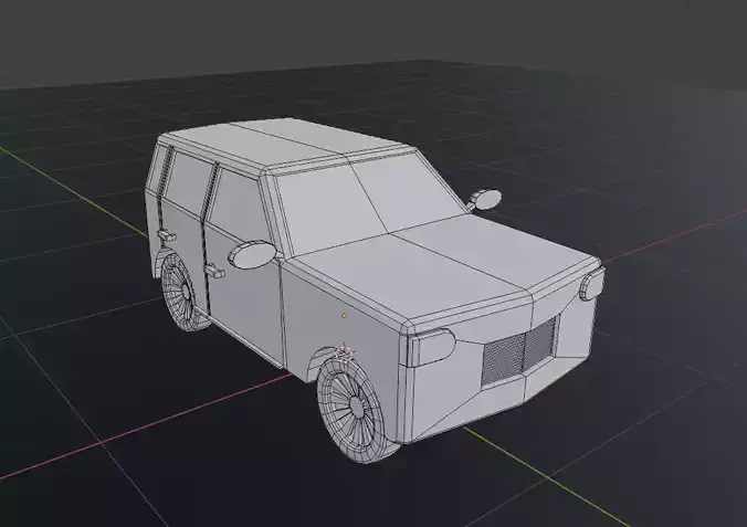 low poly jeep redy for games engine 