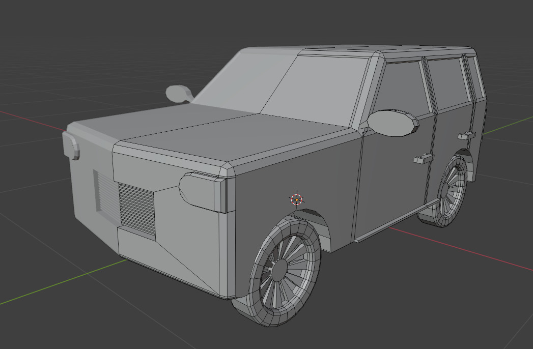 low poly jeep redy for games engine Low-poly 3D model_4