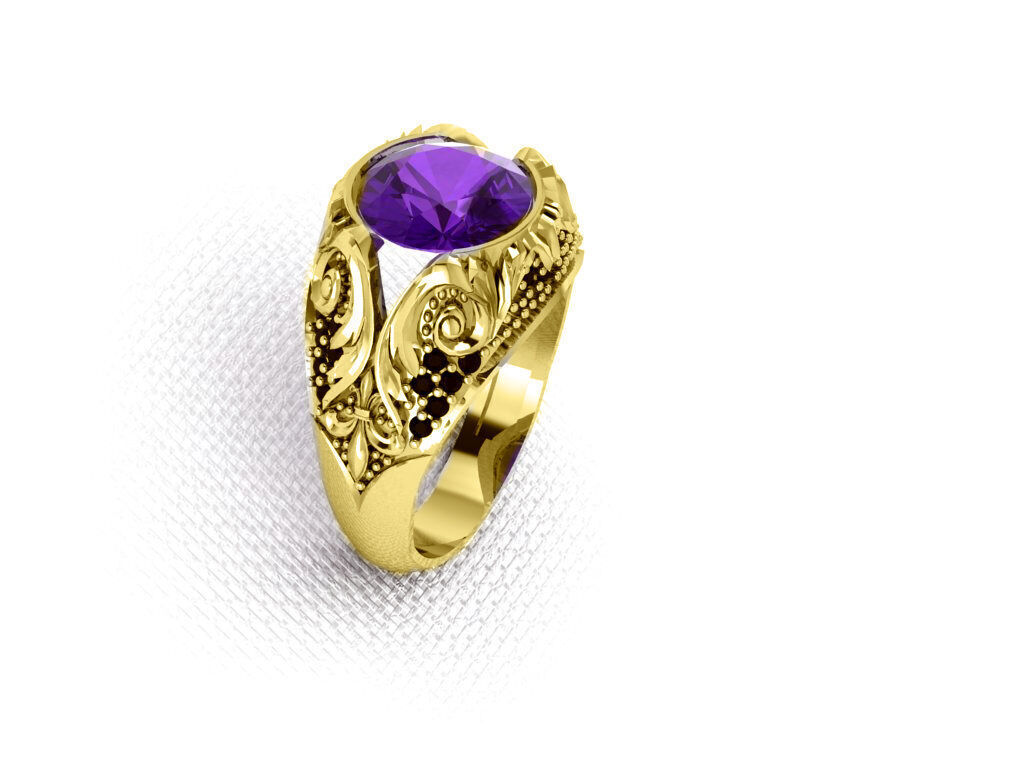 luxry man ring Free 3D print model_1