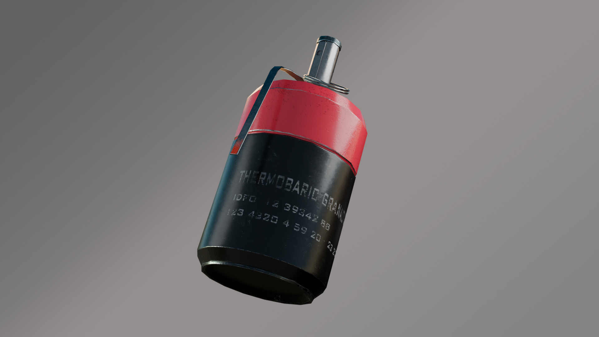 Game Ready Thermobaric Grenade Low-poly 3D model_1