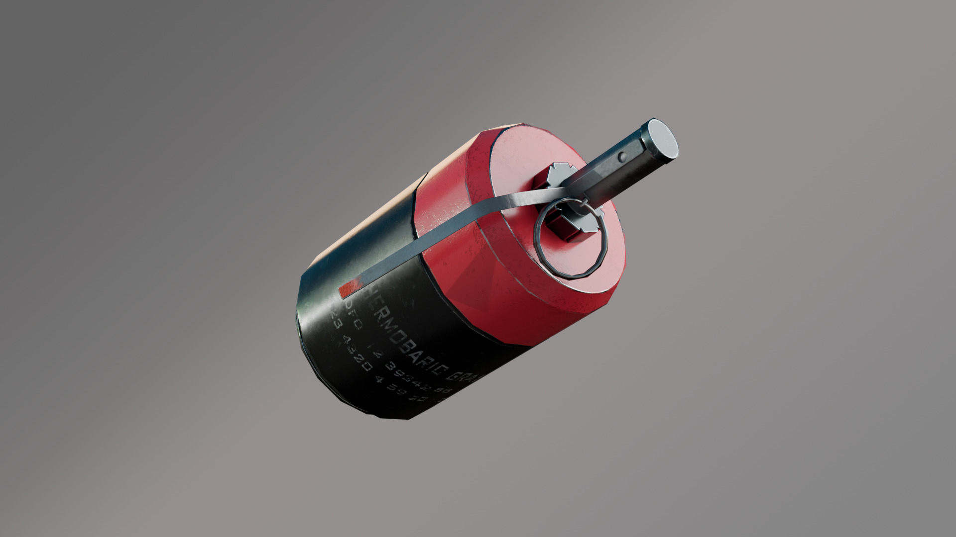 Game Ready Thermobaric Grenade Low-poly 3D model_2