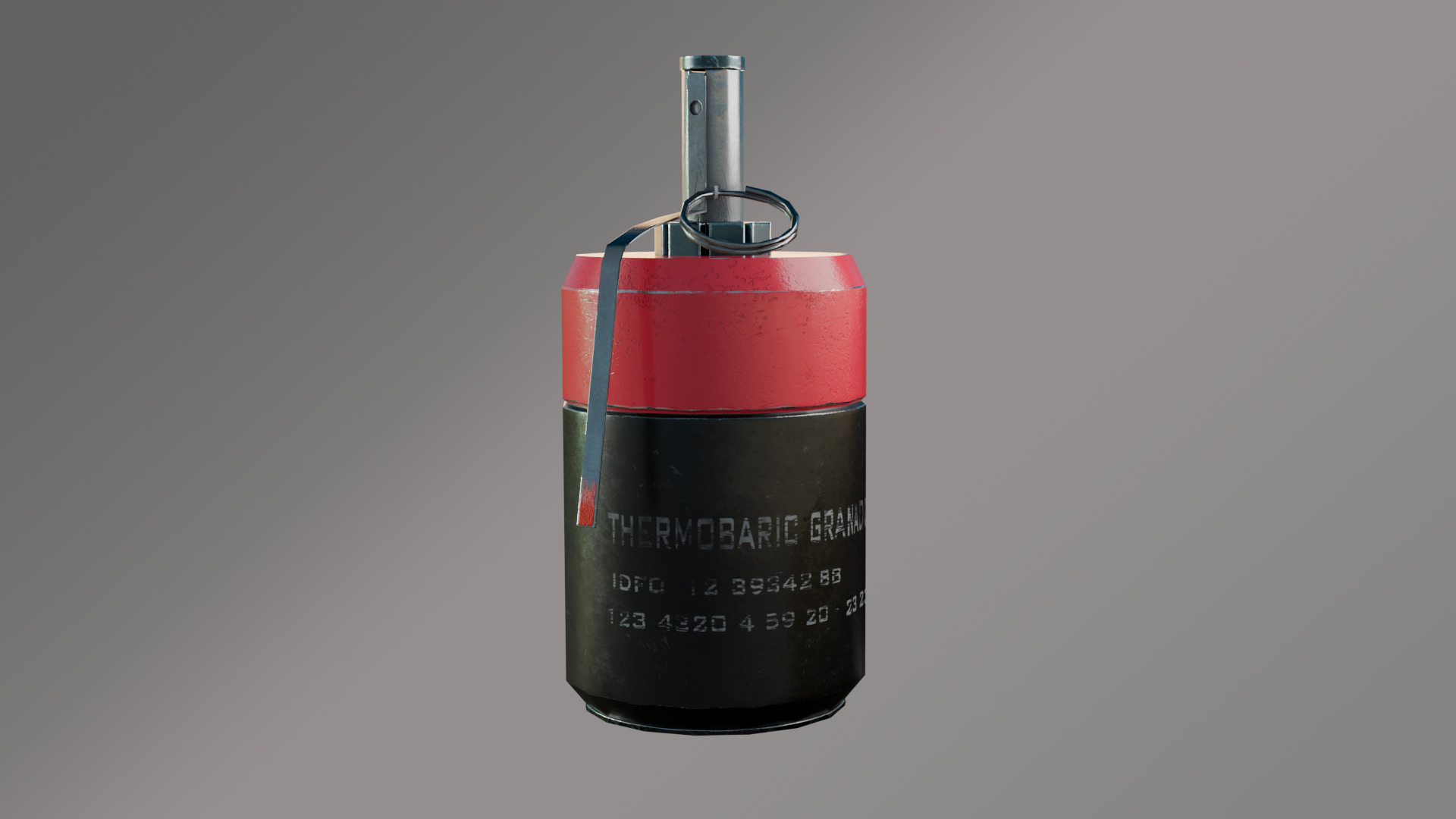 Game Ready Thermobaric Grenade Low-poly 3D model_3