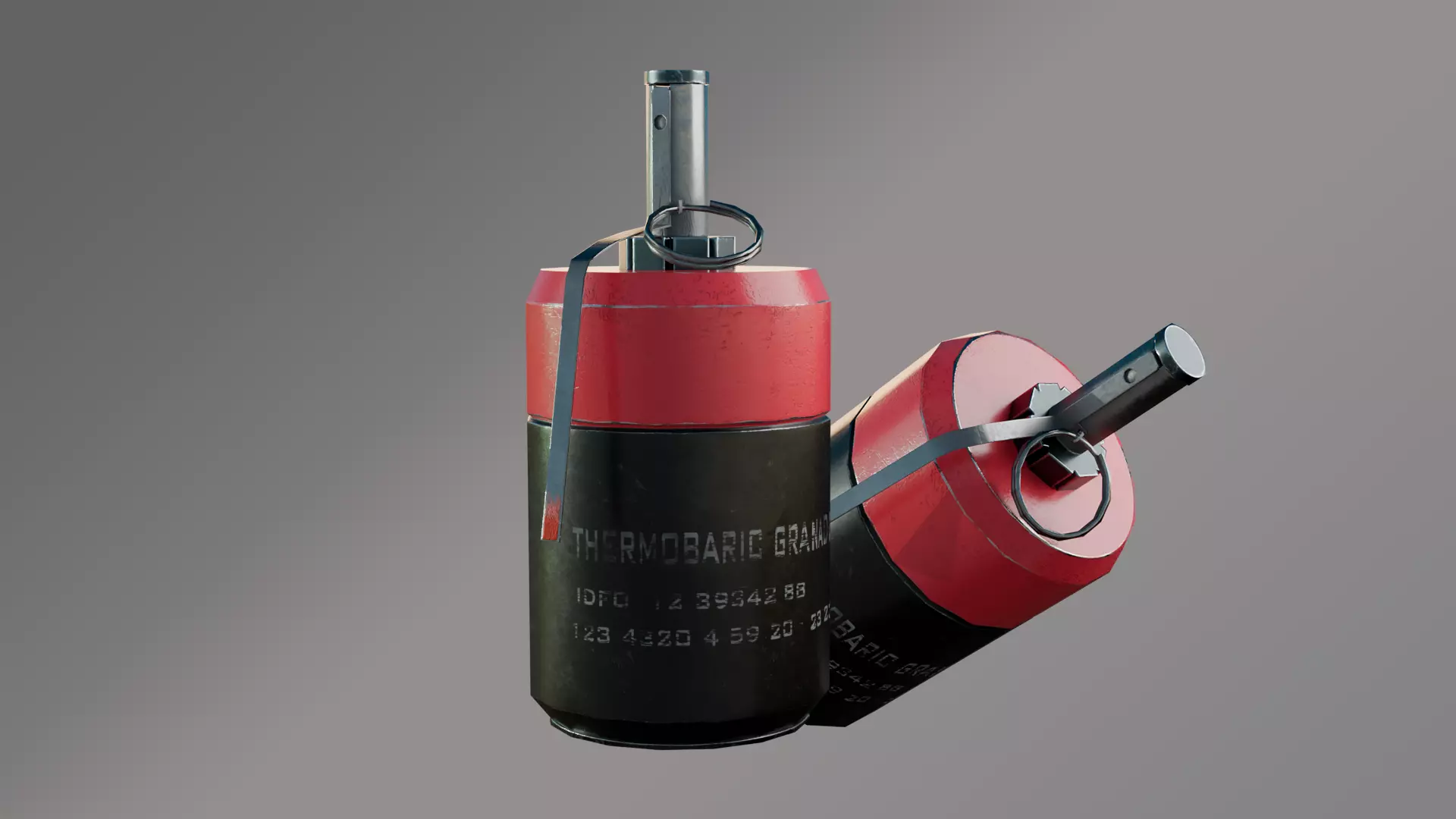 Game Ready Thermobaric Grenade Low-poly 3D model_0