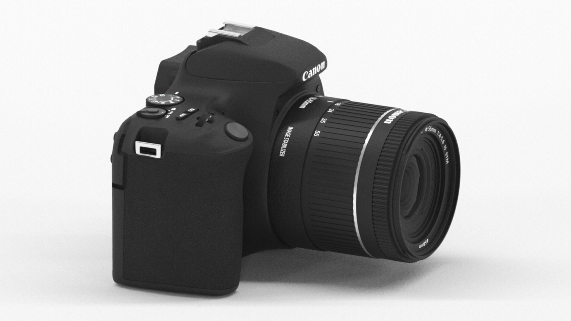 Canon EOS 200D Digital SLR Camera Low-poly 3D model_2