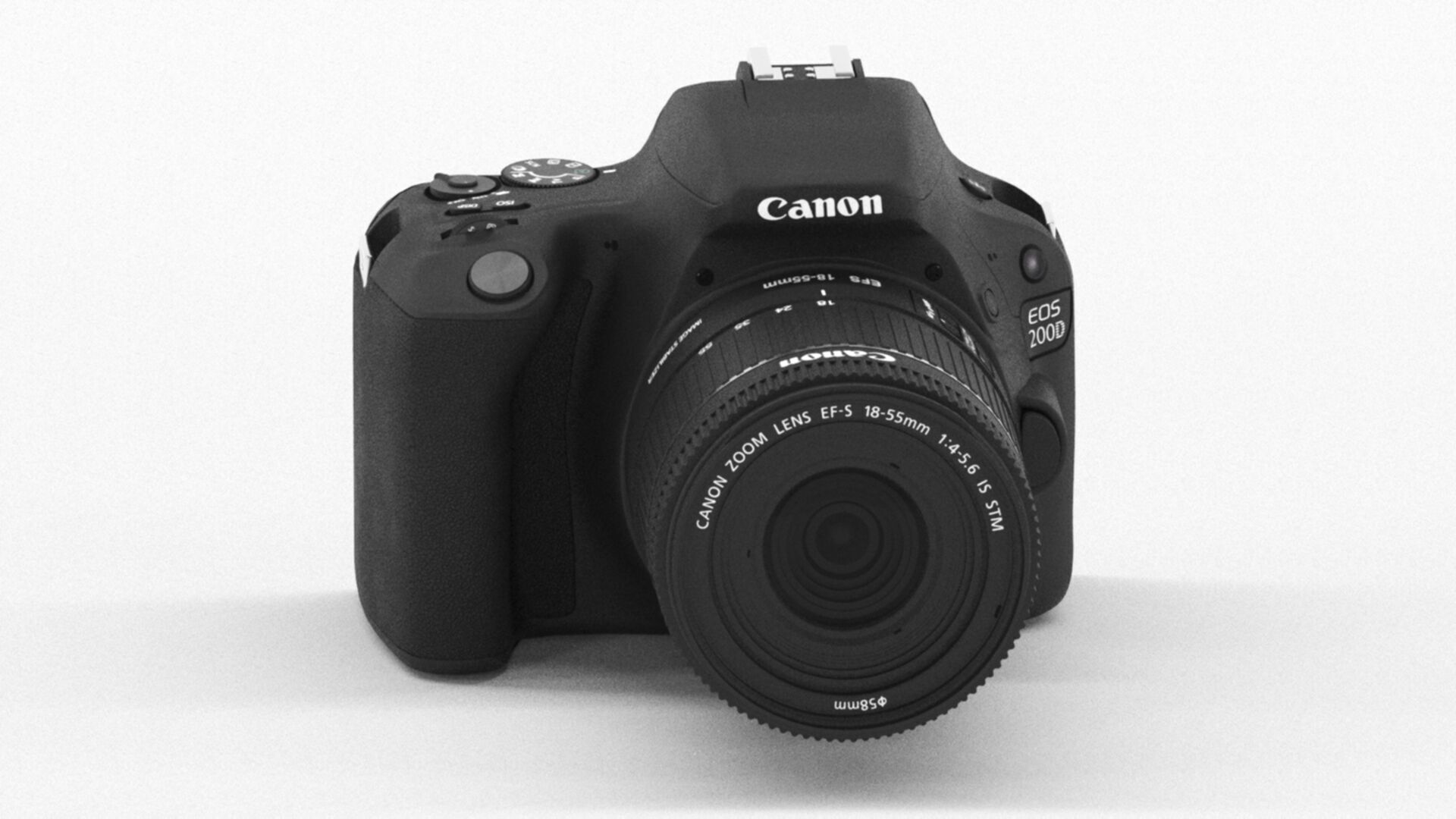Canon EOS 200D Digital SLR Camera Low-poly 3D model_1