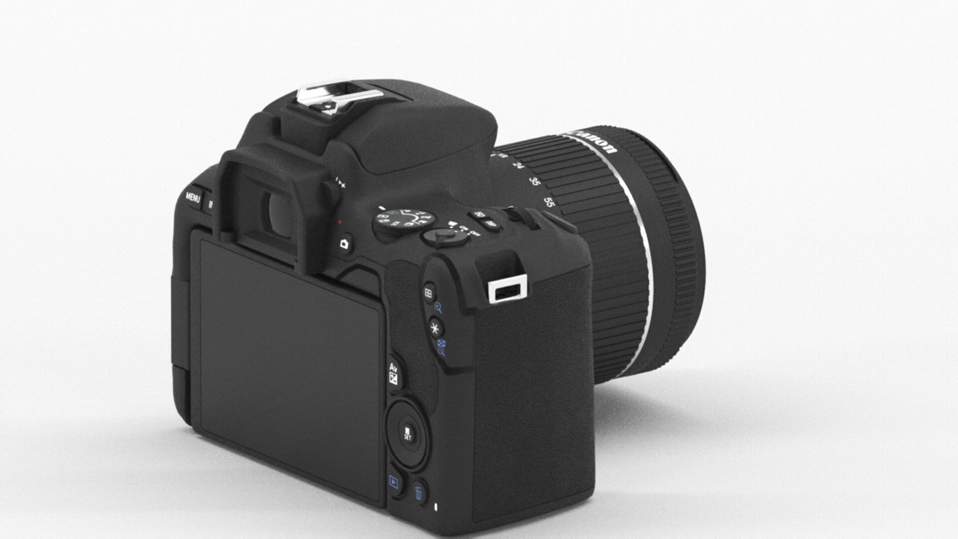 Canon EOS 200D Digital SLR Camera Low-poly 3D model_4