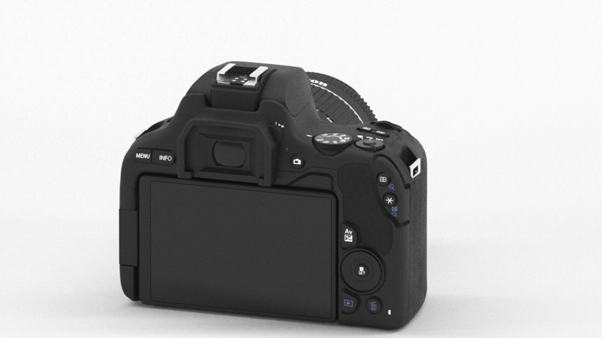 Canon EOS 200D Digital SLR Camera Low-poly 3D model_5