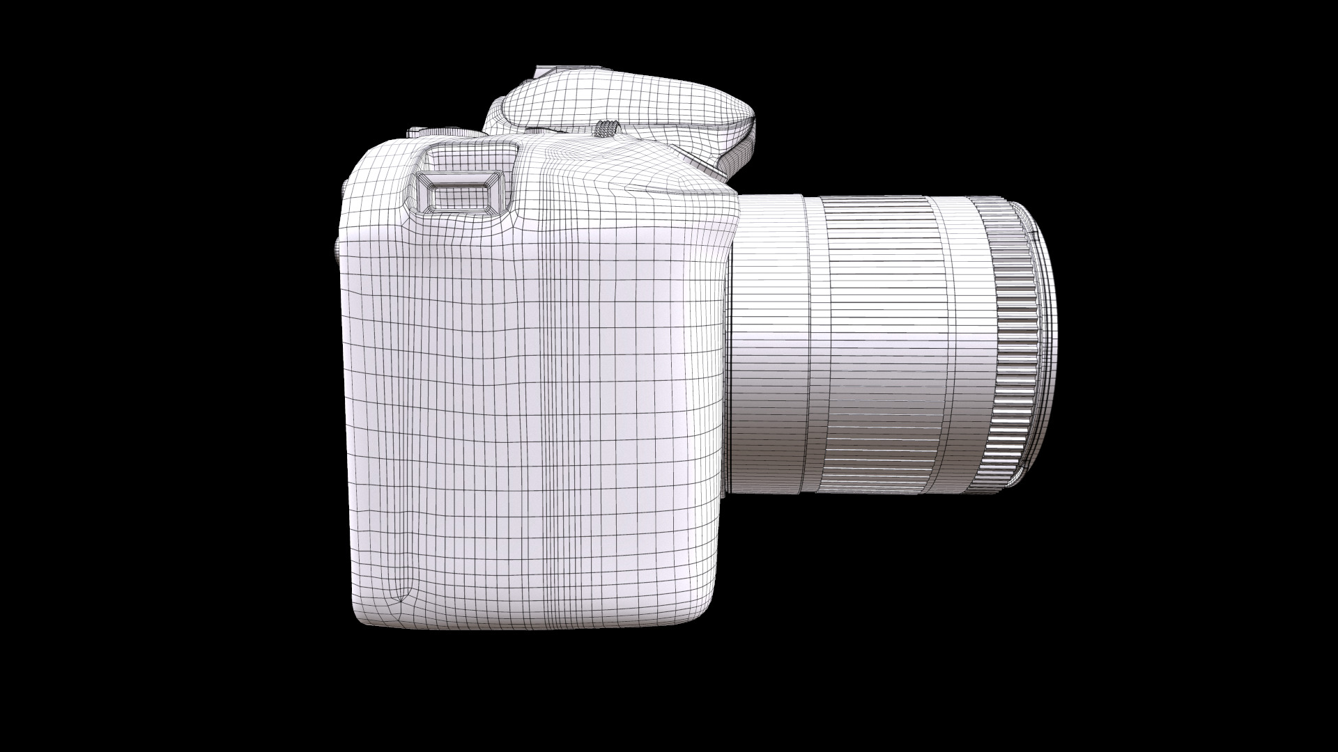 Canon EOS 200D Digital SLR Camera Low-poly 3D model_11