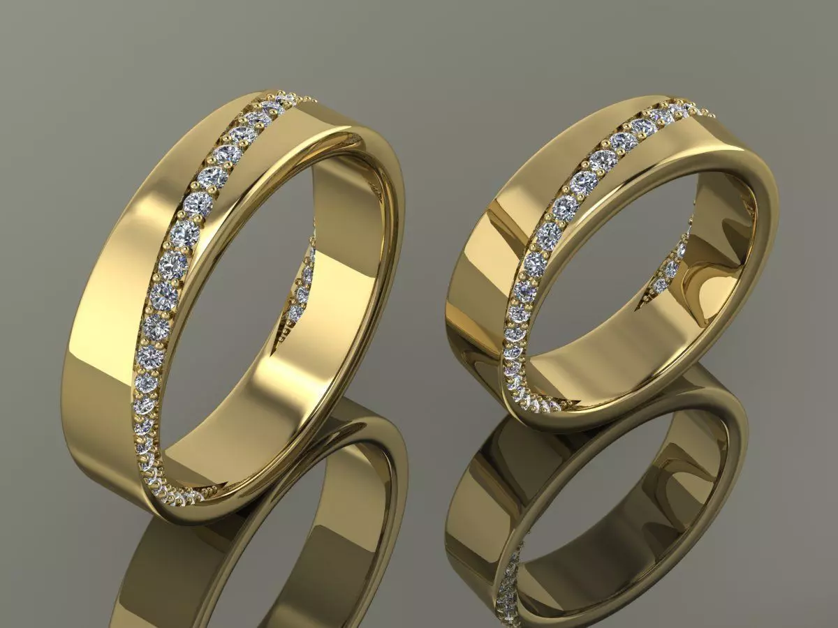 Wedding ring gold 3D print model