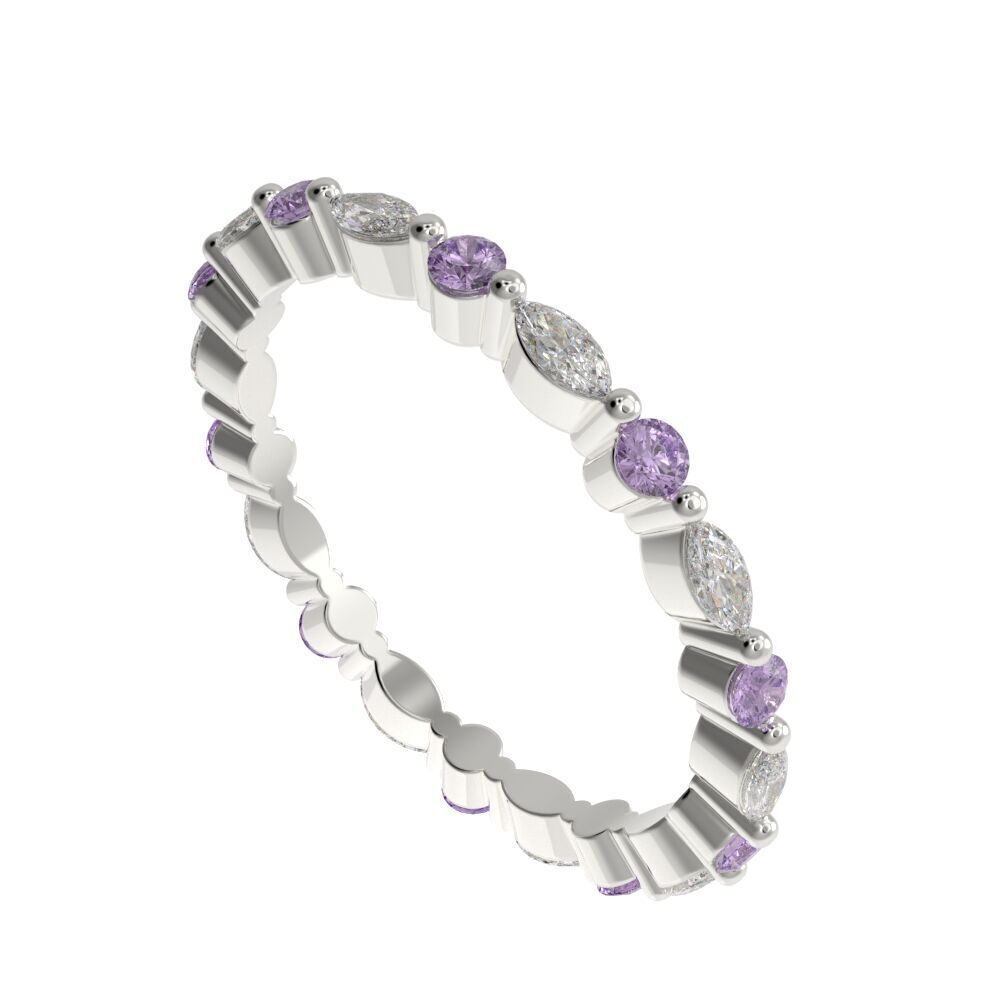 Full eternity ring style 4 3D print model_15