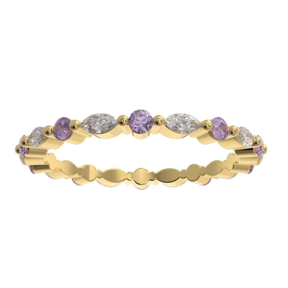 Full eternity ring style 4 3D print model_12