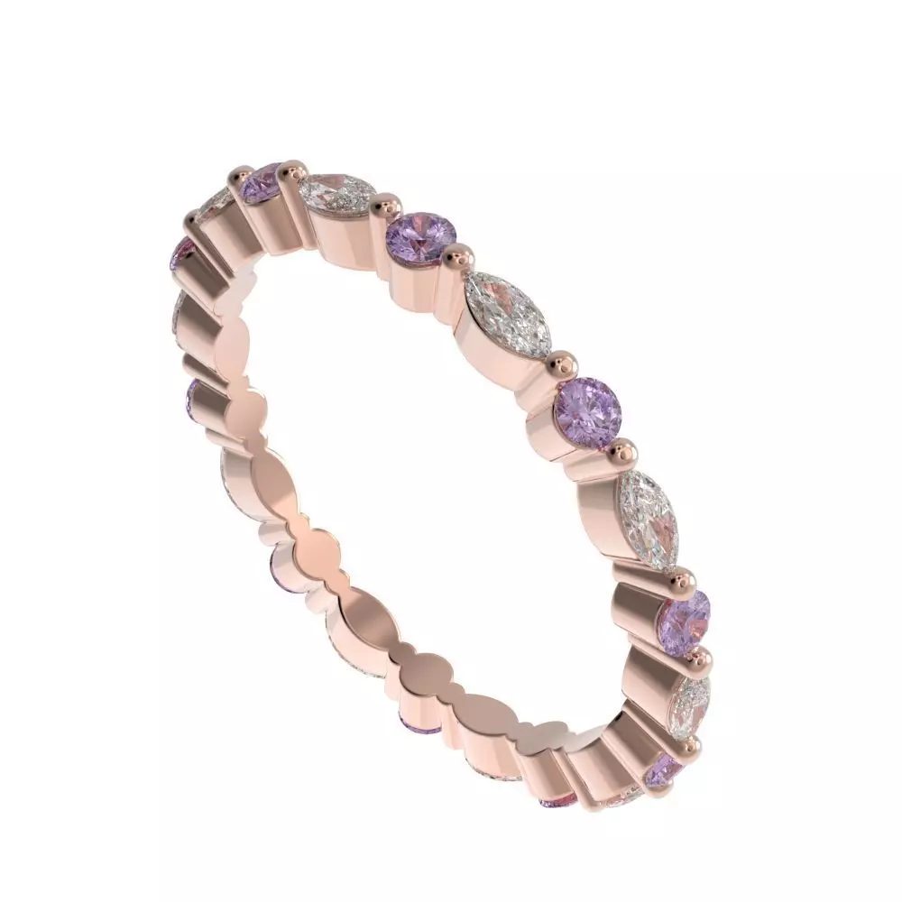 Full eternity ring style 4 3D print model_0