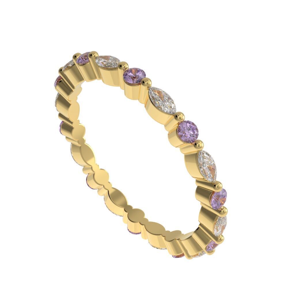 Full eternity ring style 4 3D print model_11