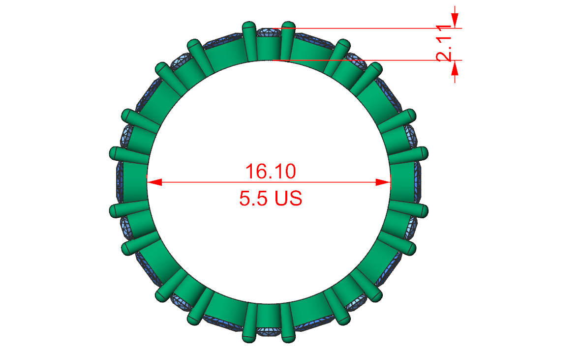 Full eternity ring style 4 3D print model_5