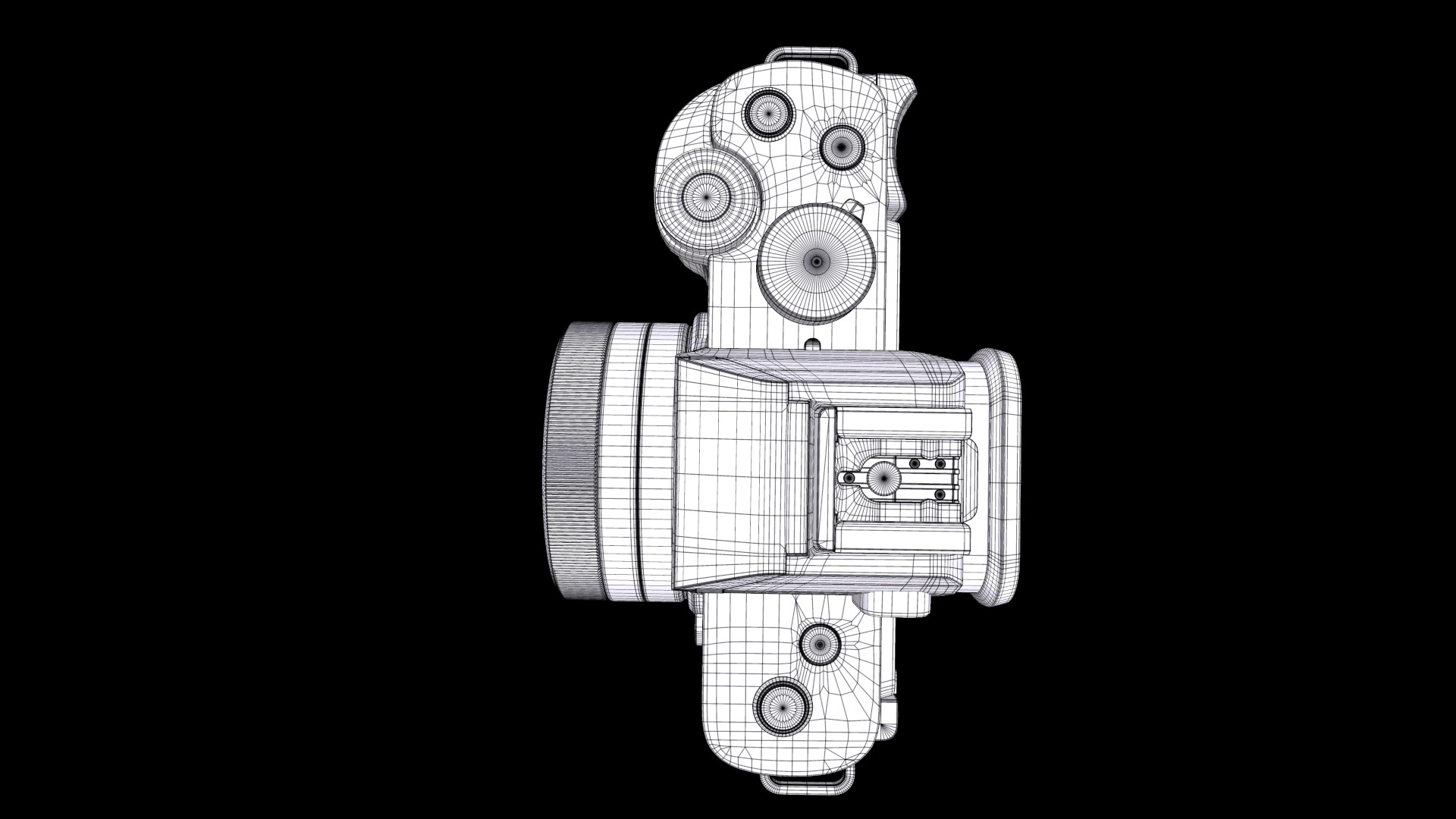 Panasonic LUMIX G100 4k Mirrorless Camera for Photo and Video Low-poly 3D model_12