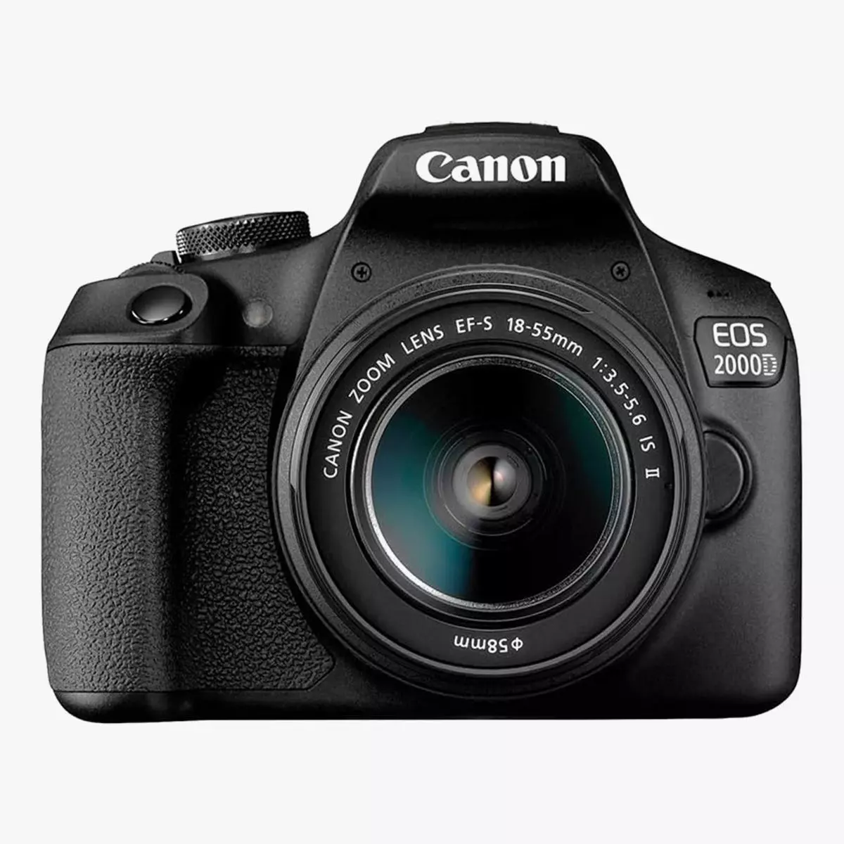 Canon EOS 2000D DSLR Camera and EF-S 18-55 mm Low-poly 3D model_0