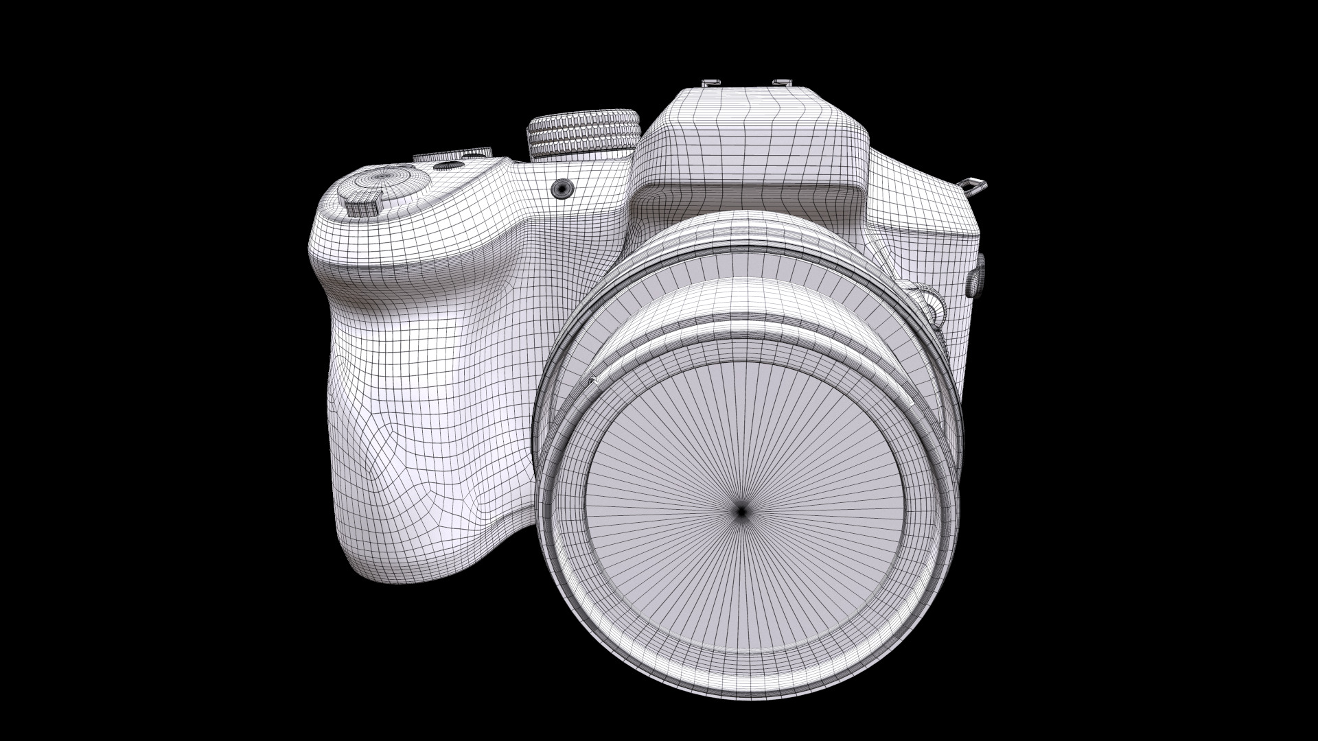 Panasonic Lumix DMC FZ300 Low-poly 3D model_8