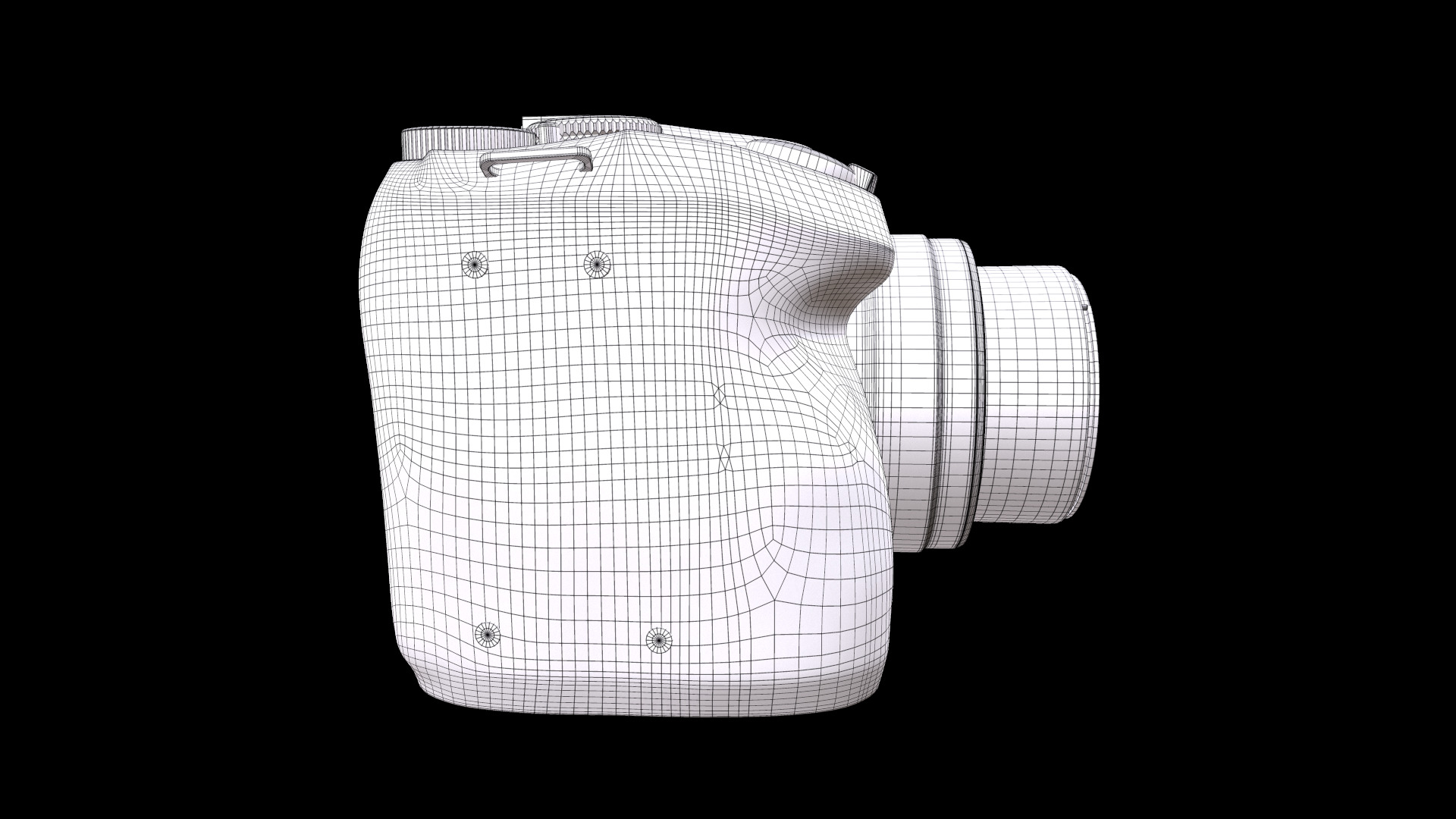 Panasonic Lumix DMC FZ300 Low-poly 3D model_9