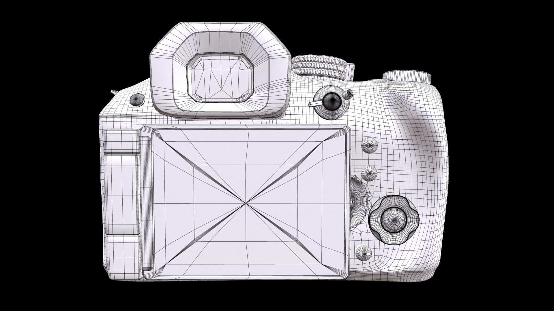Panasonic Lumix DMC FZ300 Low-poly 3D model_10