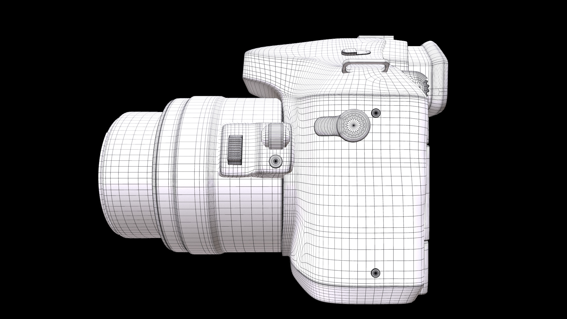 Panasonic Lumix DMC FZ300 Low-poly 3D model_12