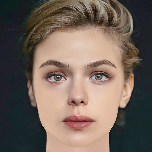Taisiya Vilkova Head - No Hair - Low poly head for game Low-poly 3D model