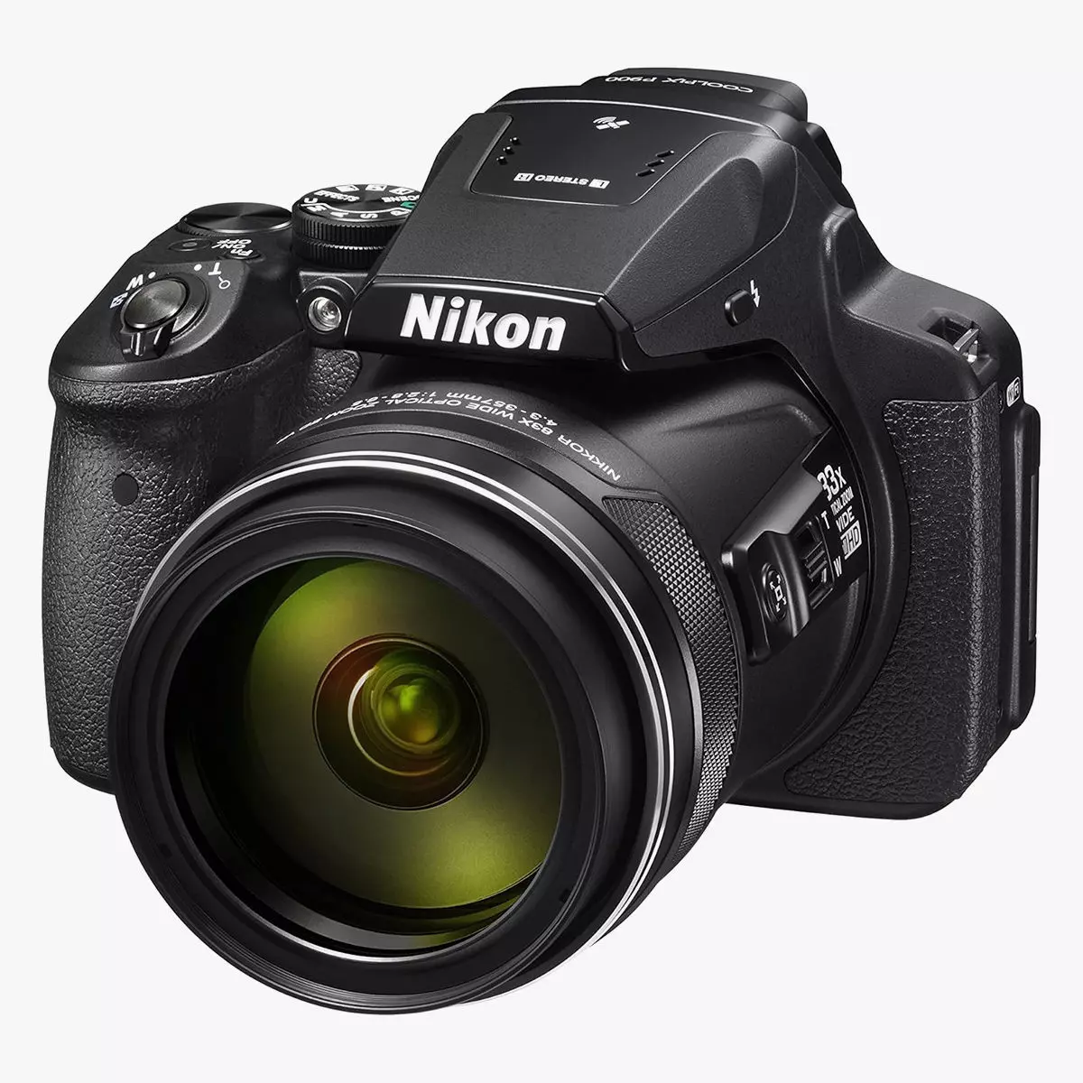 Nikon COOLPIX P900 Digital Camera Black Low-poly 3D model