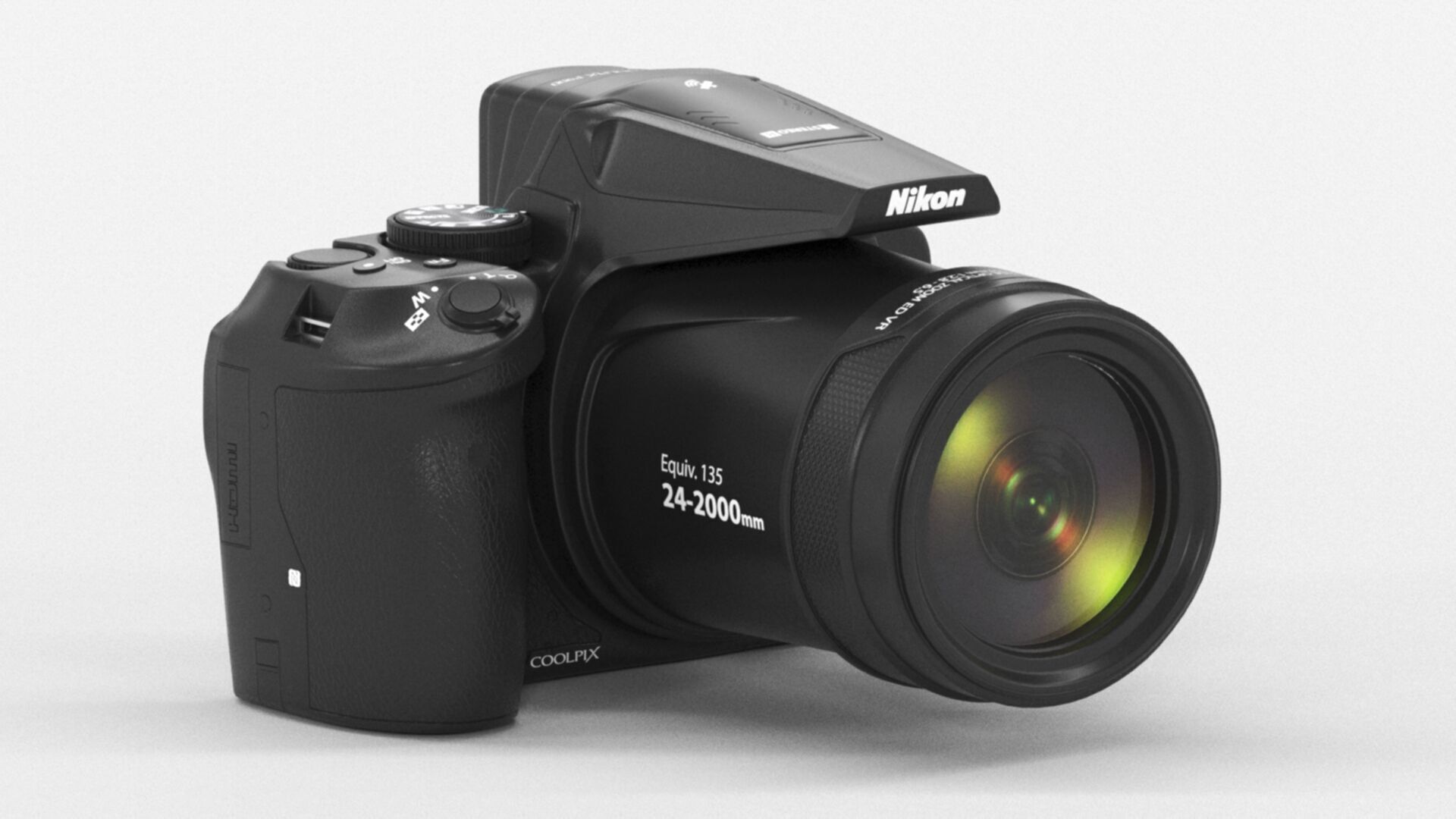 3D model Nikon COOLPIX P900 Digital Camera Black VR / AR / low