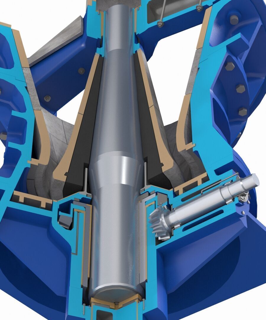 Gyratory Crusher Low-poly 3D model_9