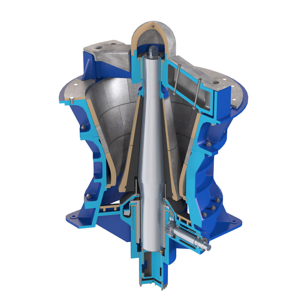 Gyratory Crusher Low-poly 3D model_2
