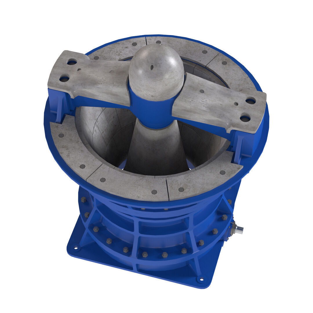 Gyratory Crusher Low-poly 3D model_6