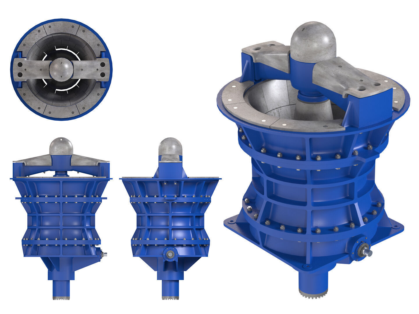 Gyratory Crusher Low-poly 3D model_11